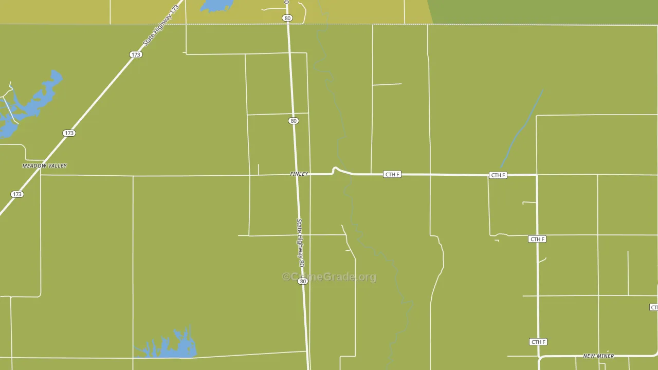 Finley, WI Map of Drug-Related Crime Rates