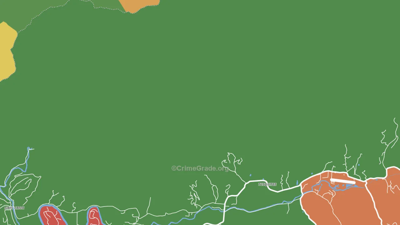 Fires Creek, NC Map of Drug-Related Crime Rates