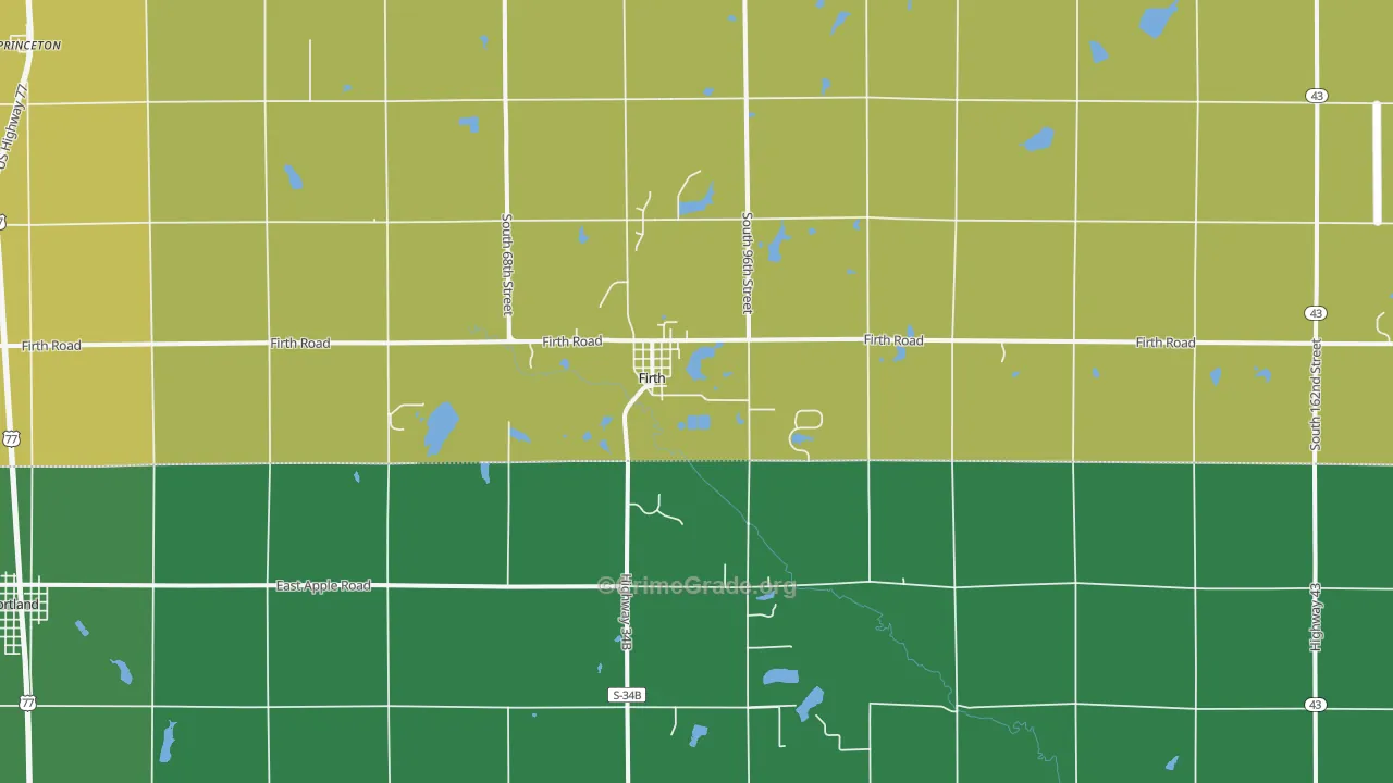 Firth, NE Map of Drug-Related Crime Rates