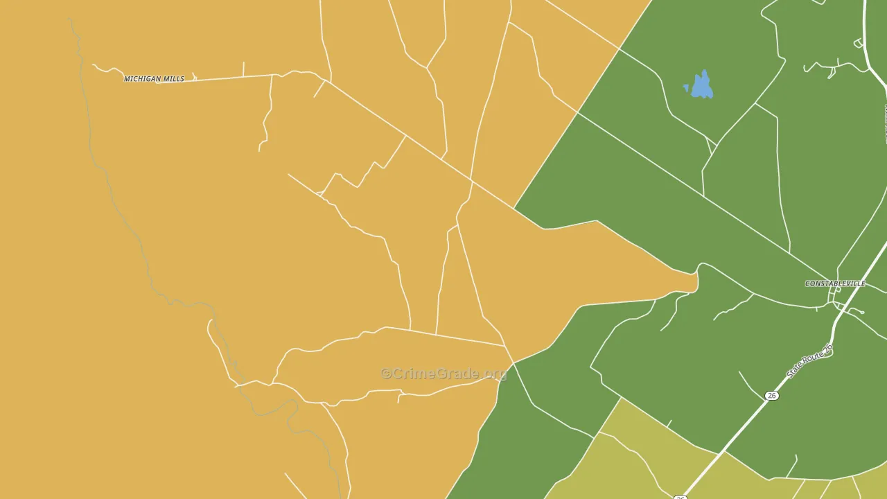 Fish Creek, NY Map of Drug-Related Crime Rates