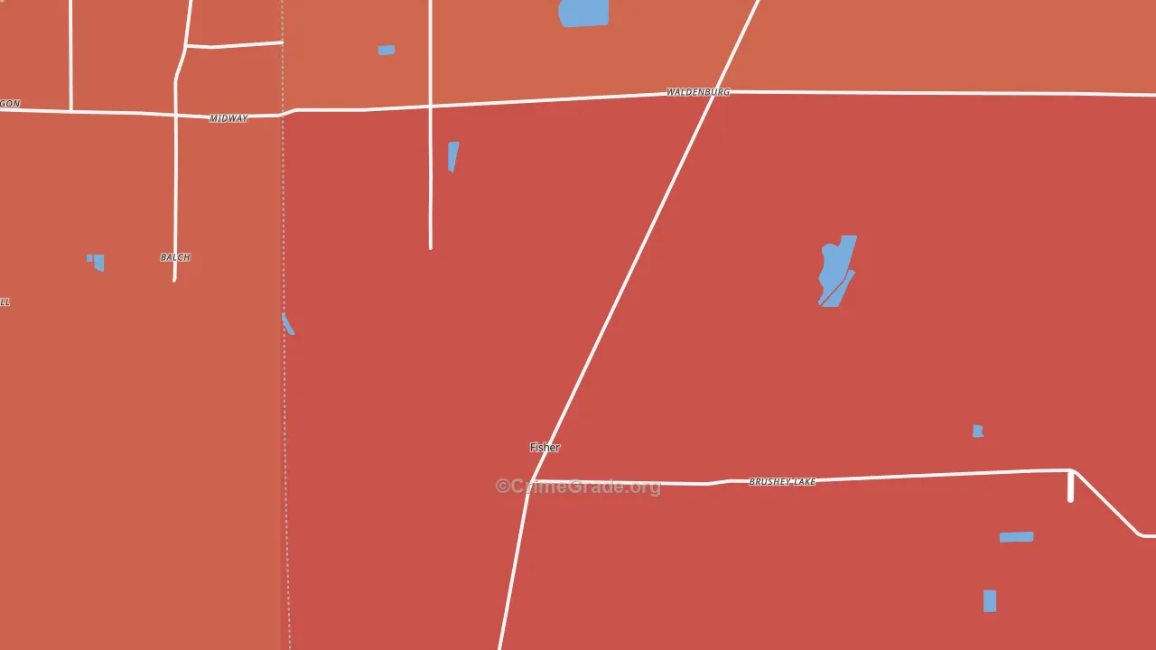 Fisher, AR Map of Drug-Related Crime Rates