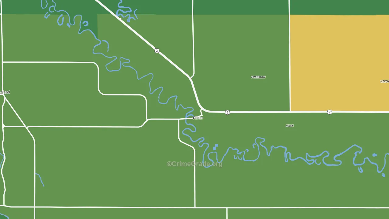 Fisher, MN Map of Drug-Related Crime Rates