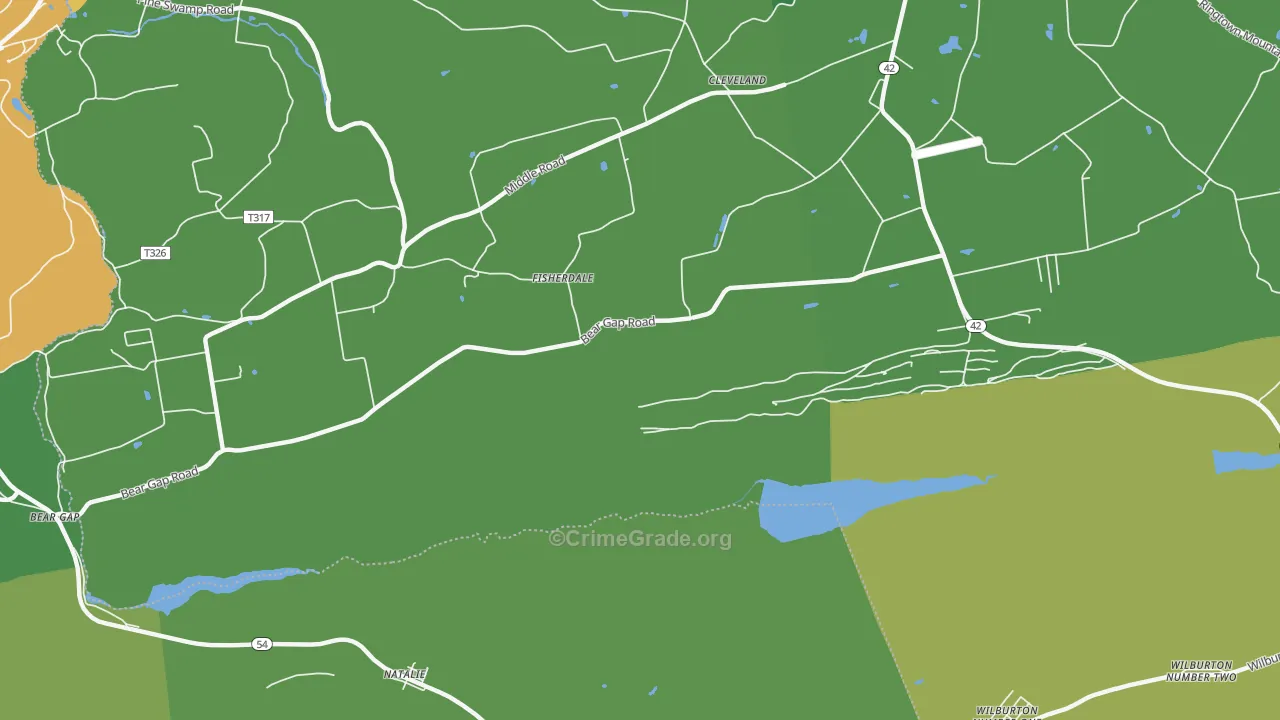Fisherdale, PA Map of Drug-Related Crime Rates