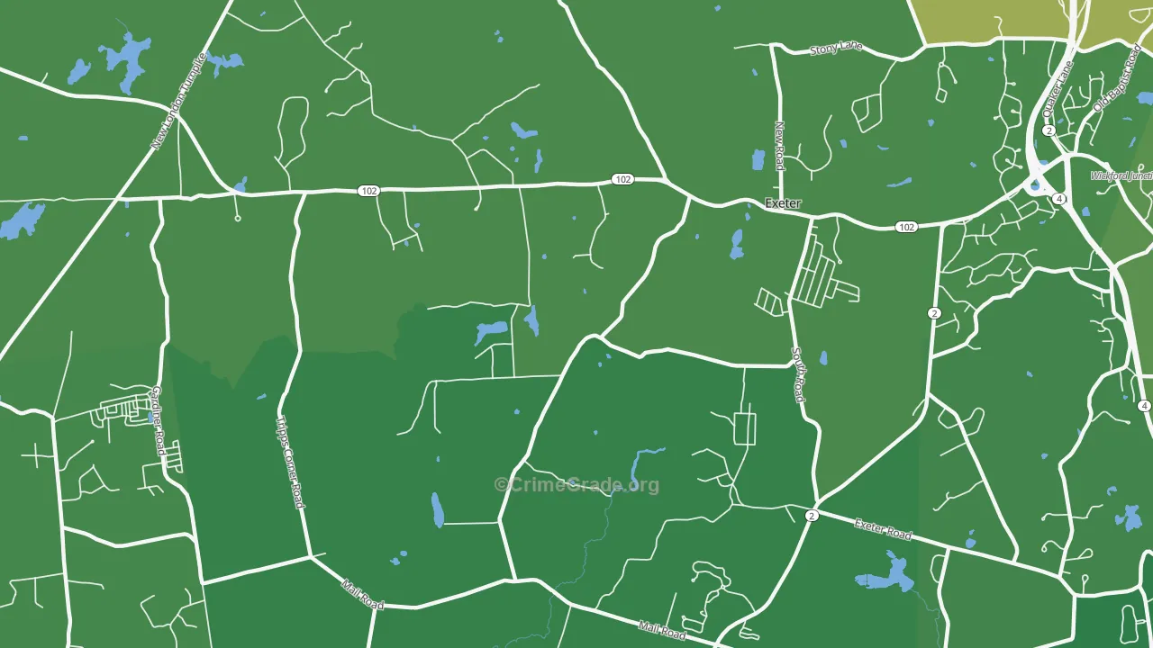 Fisherville, RI Map of Drug-Related Crime Rates