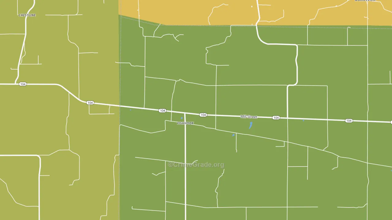 Fishhook, IL Map of Drug-Related Crime Rates