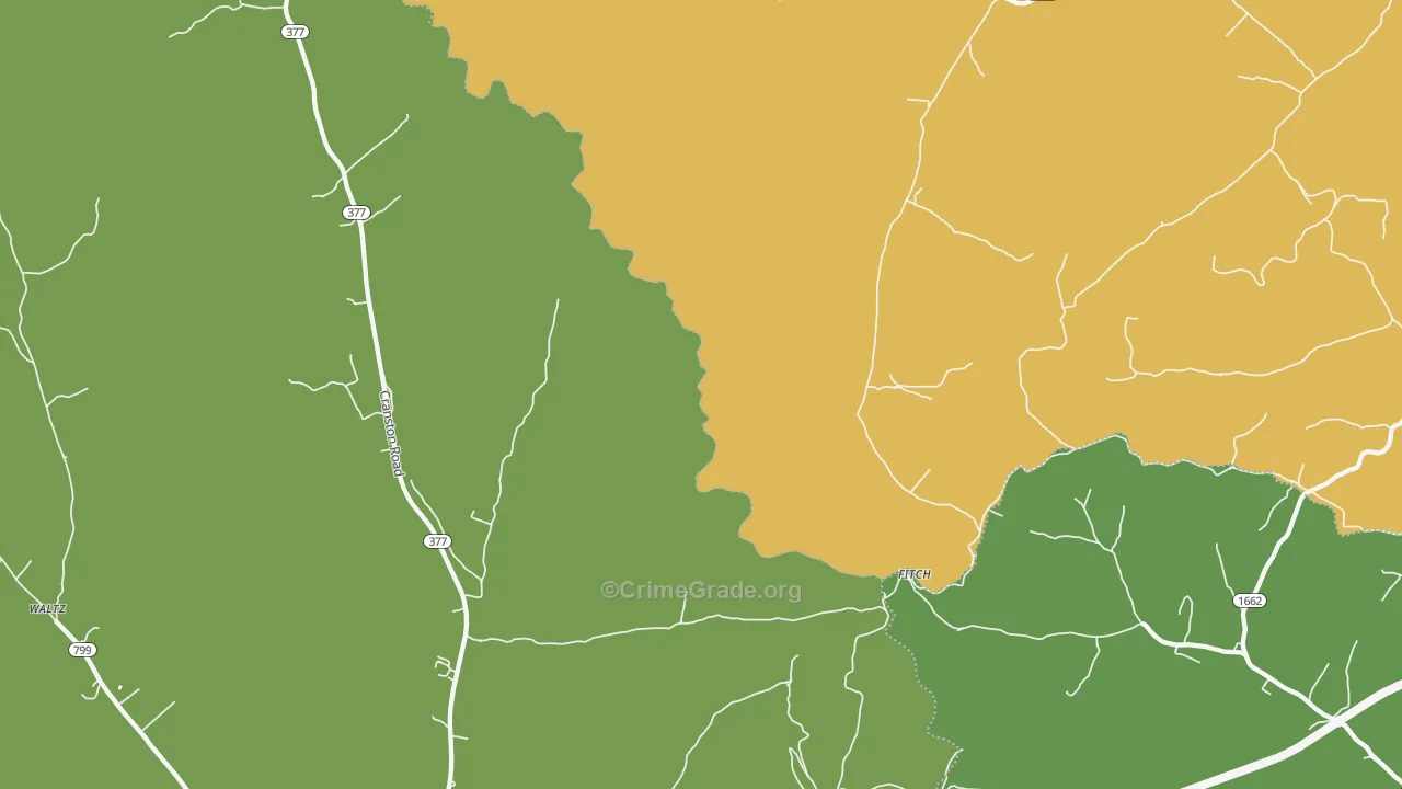 Fitch, KY Map of Drug-Related Crime Rates