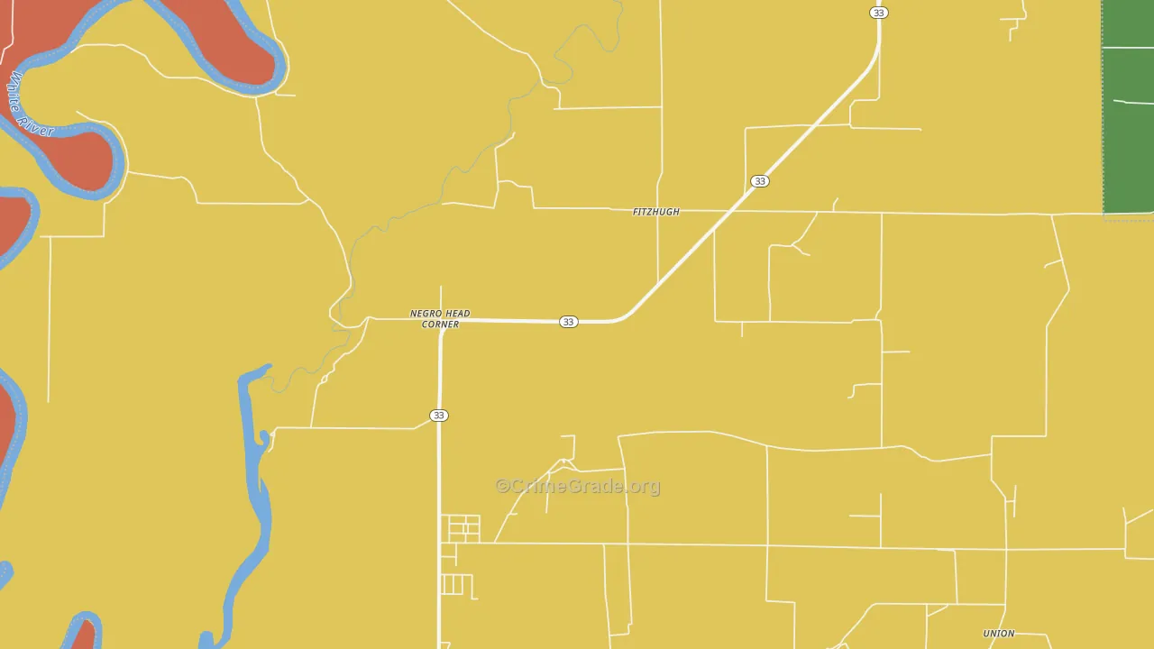 Fitzhugh, AR Map of Drug-Related Crime Rates