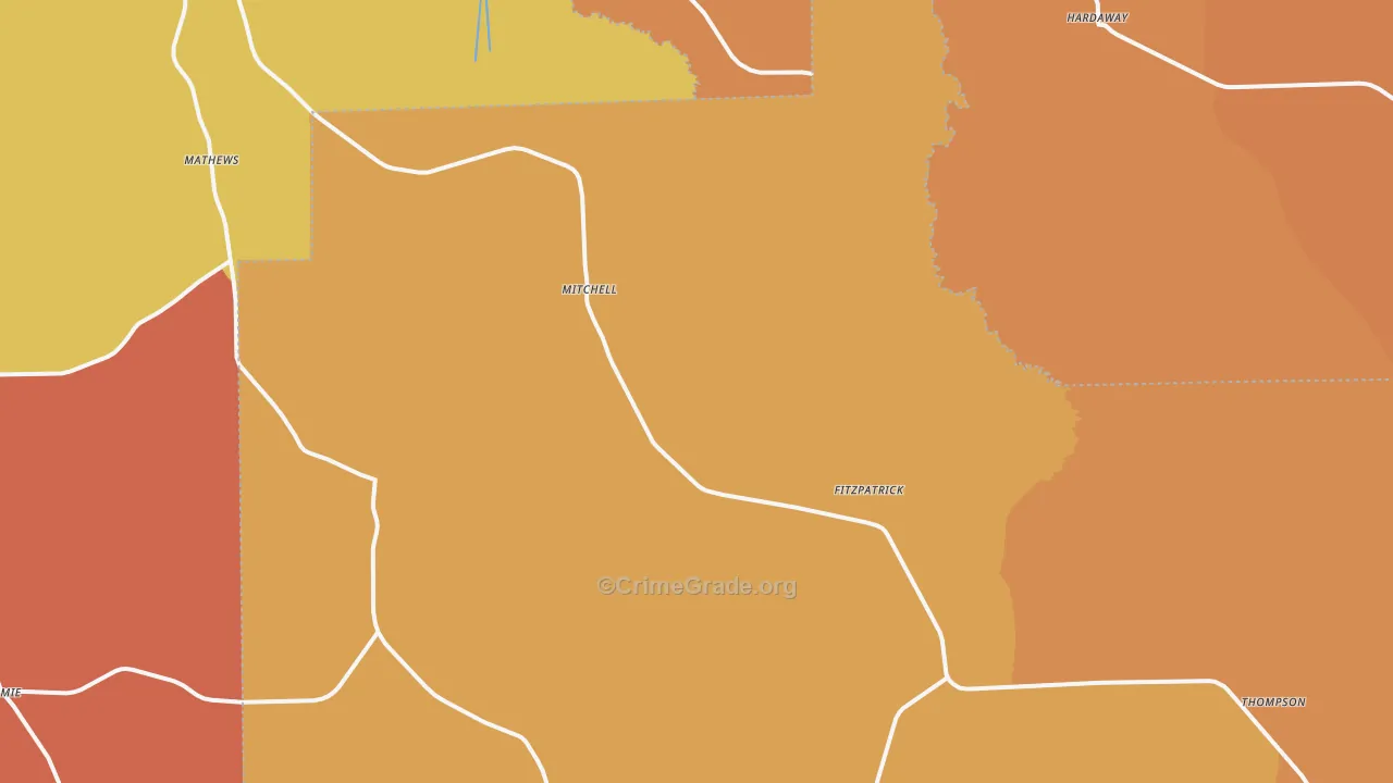Fitzpatrick, AL Map of Drug-Related Crime Rates