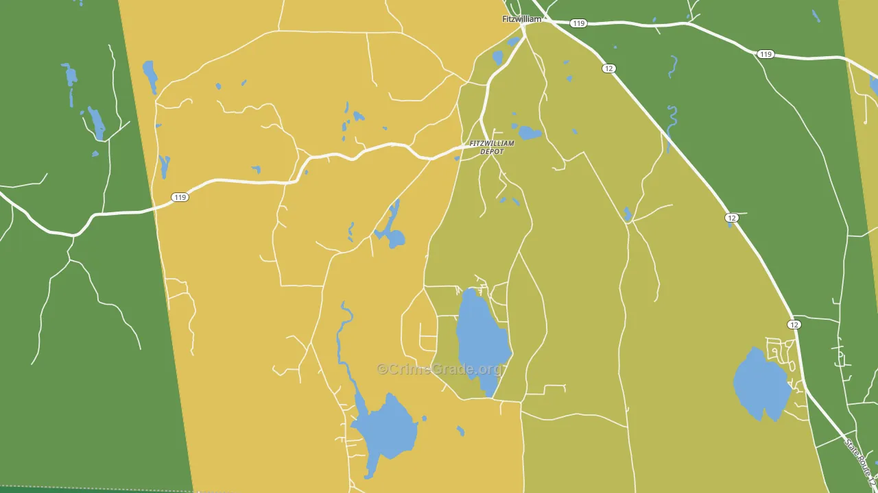 Fitzwilliam Depot, NH Map of Drug-Related Crime Rates