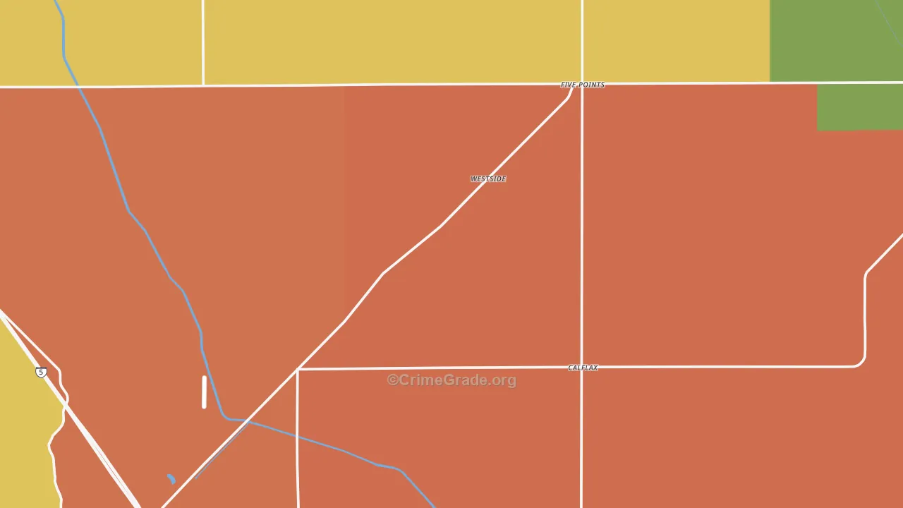 Five Points, CA Map of Drug-Related Crime Rates