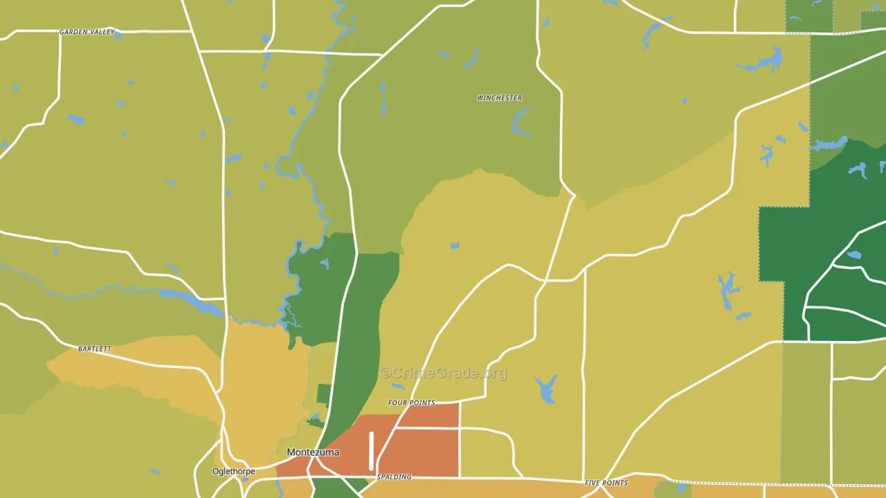 Five Points, GA Map of Drug-Related Crime Rates