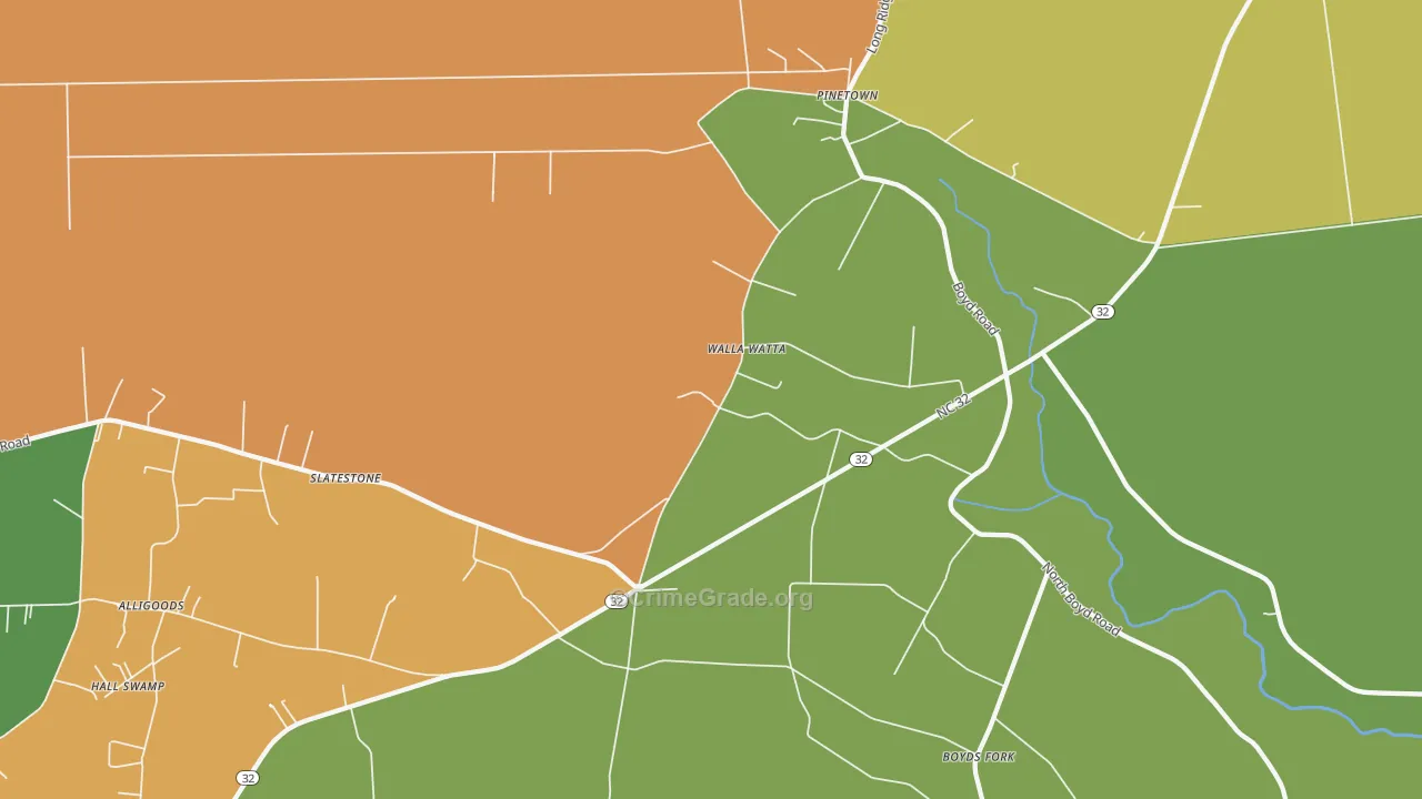 Five Points, NC Map of Drug-Related Crime Rates