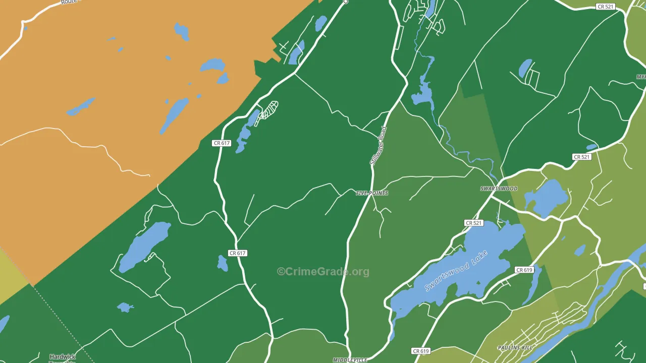 Five Points, NJ Map of Drug-Related Crime Rates
