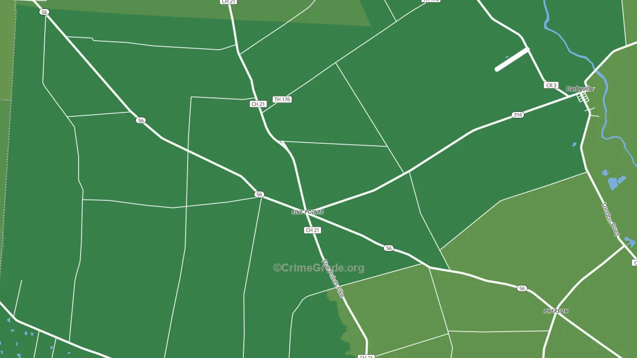 Five Points, OH Map of Drug-Related Crime Rates
