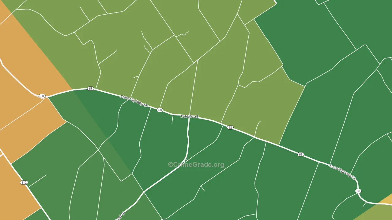 Flackville, NY Map of Drug-Related Crime Rates