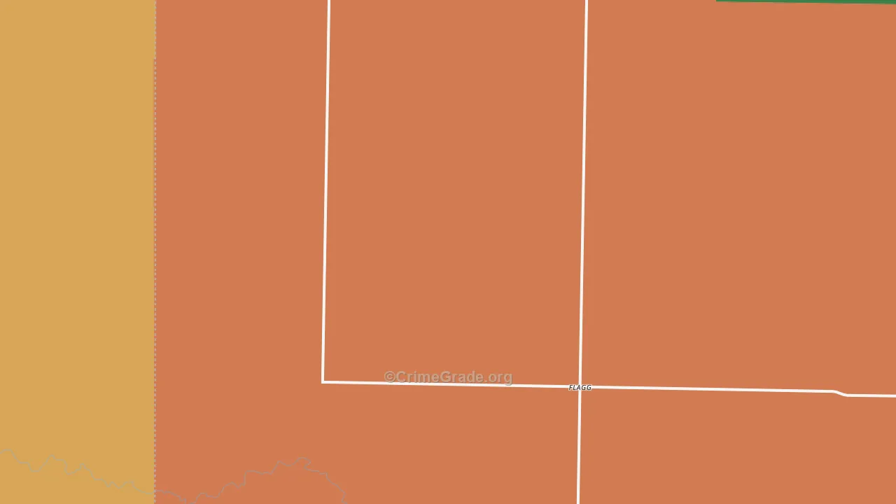 Flagg, TX Map of Drug-Related Crime Rates