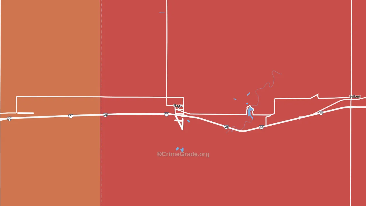 Flagler, CO Map of Drug-Related Crime Rates