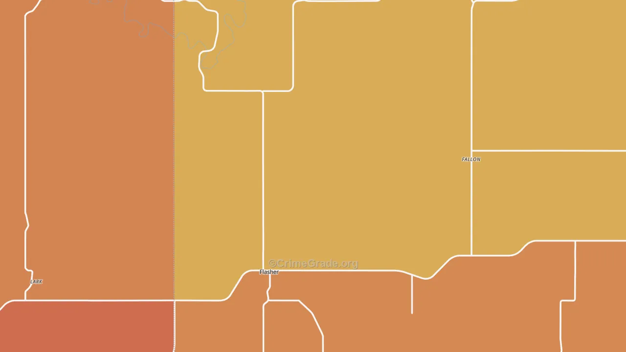 Flasher, ND Map of Drug-Related Crime Rates