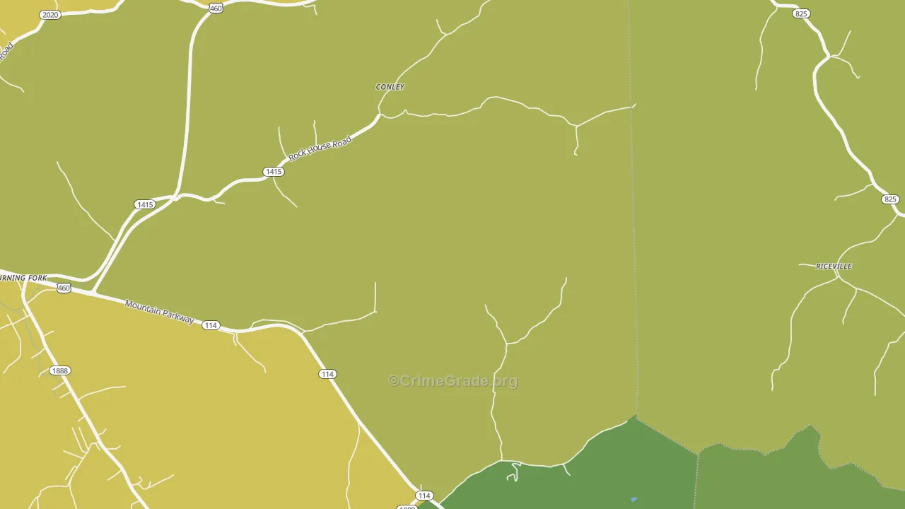 Flat Fork, KY Map of Drug-Related Crime Rates