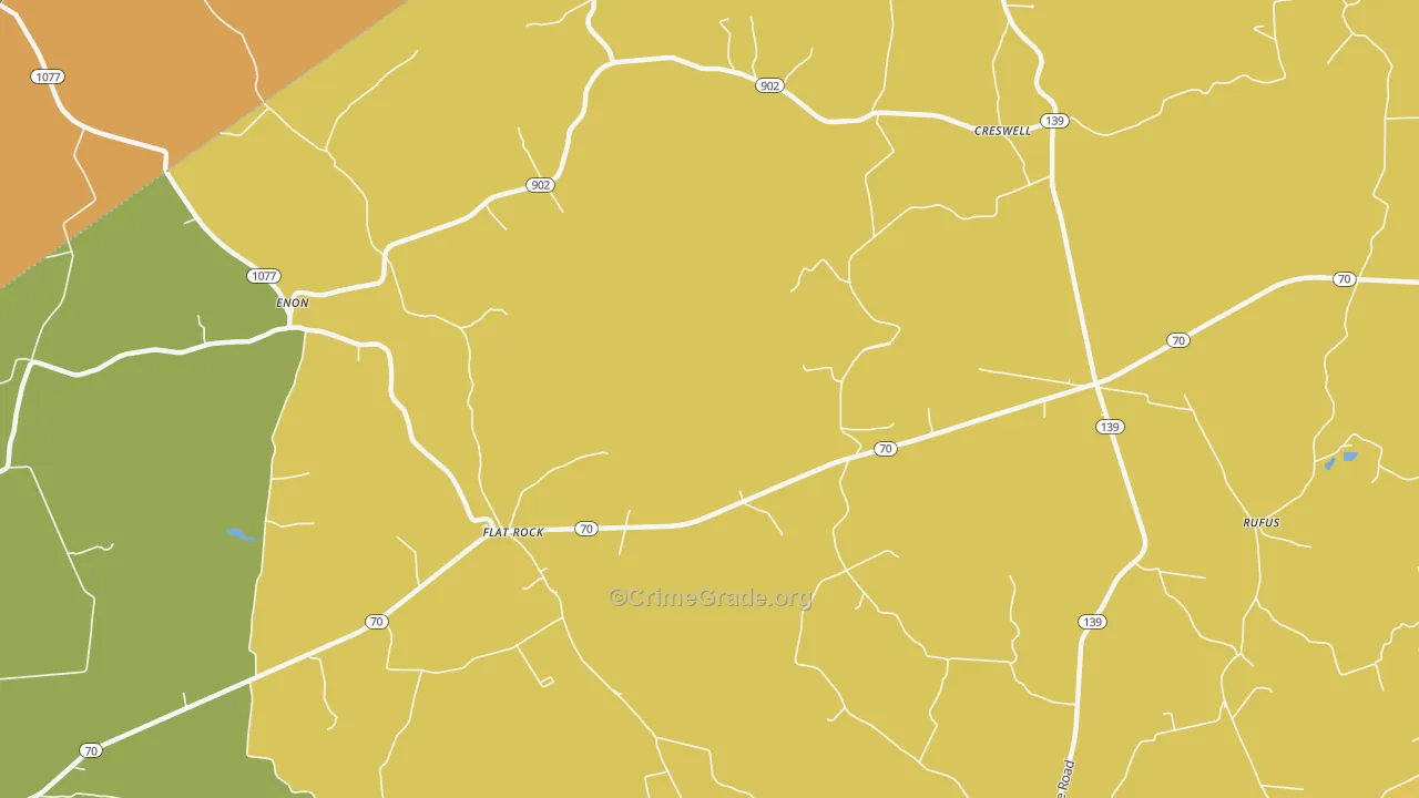 Flat Rock, KY Map of Drug-Related Crime Rates