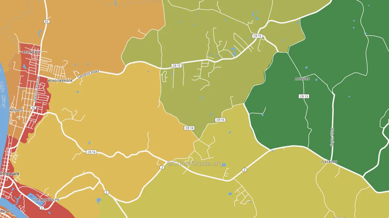 Flatrock, WV Map of Drug-Related Crime Rates