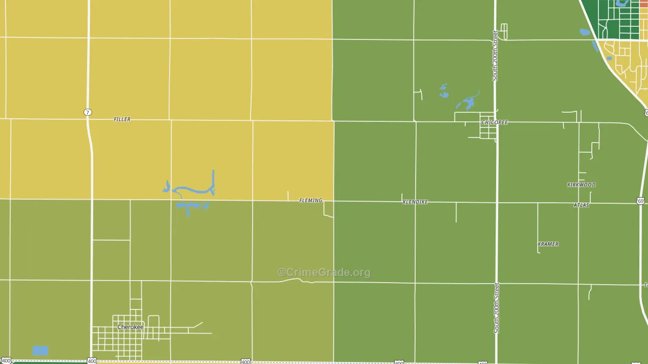 Fleming, KS Map of Drug-Related Crime Rates