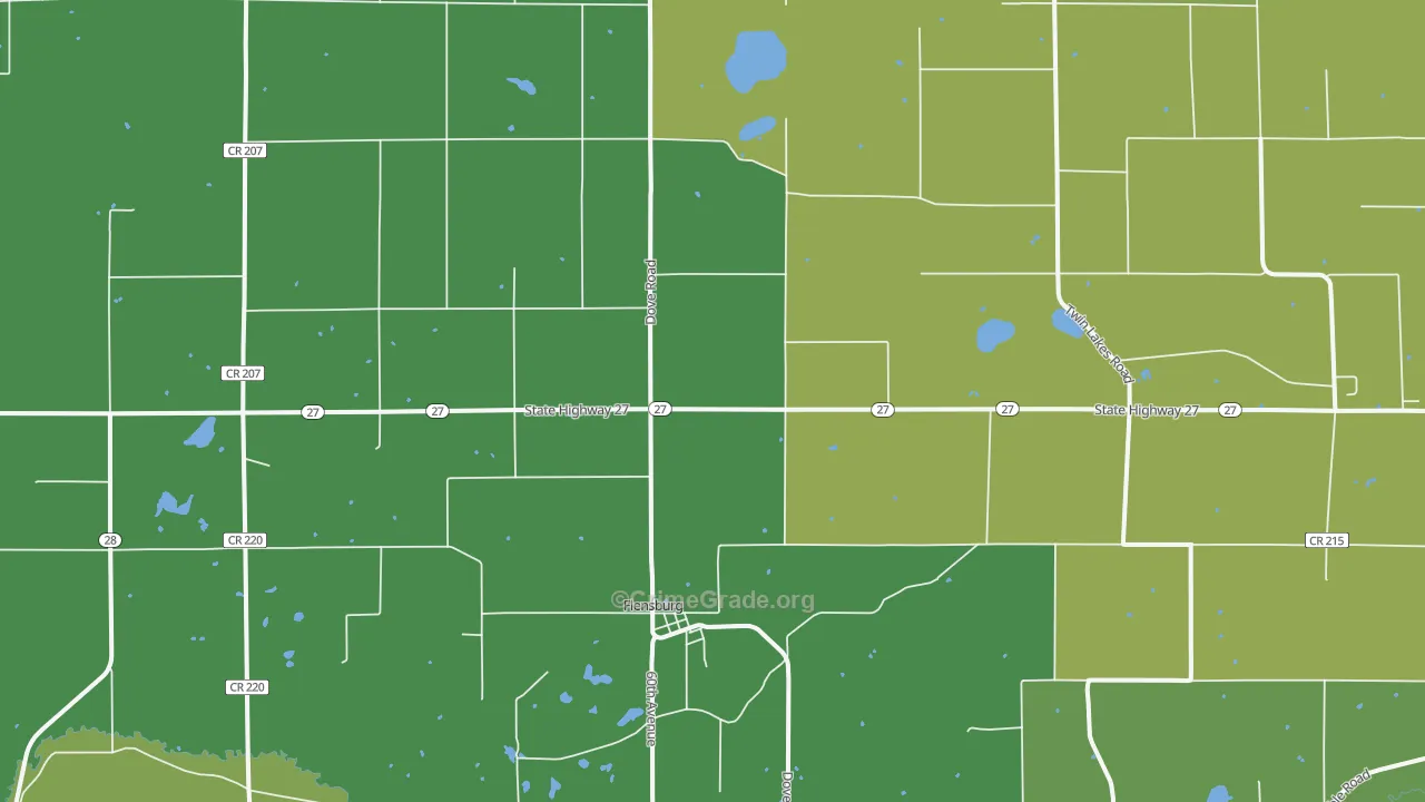 Flensburg, MN Map of Drug-Related Crime Rates