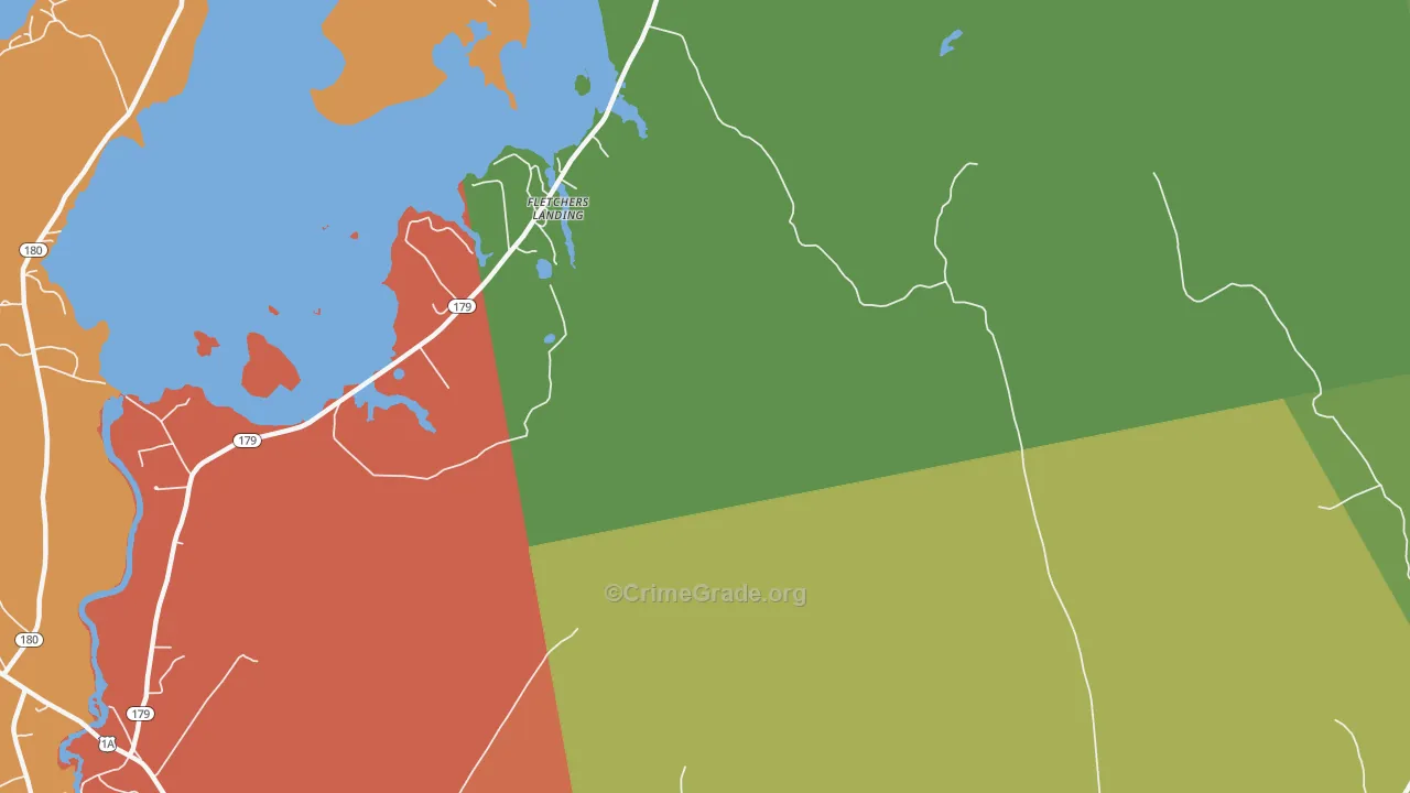 Fletchers Landing, ME Map of Drug-Related Crime Rates
