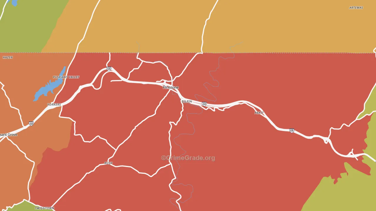 Flintstone, MD Map of Drug-Related Crime Rates