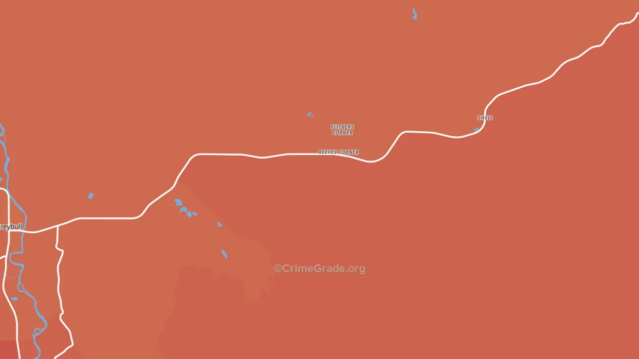 Flitners Corner, WY Map of Drug-Related Crime Rates