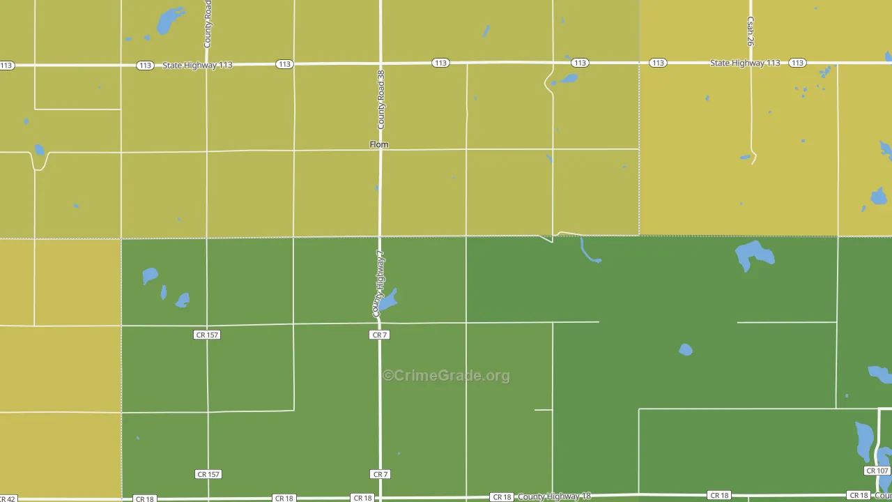 Flom, MN Map of Drug-Related Crime Rates