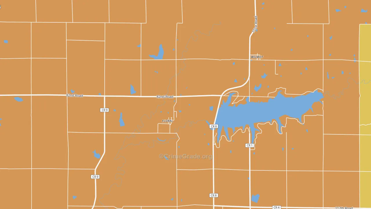Floral, KS Map of Drug-Related Crime Rates