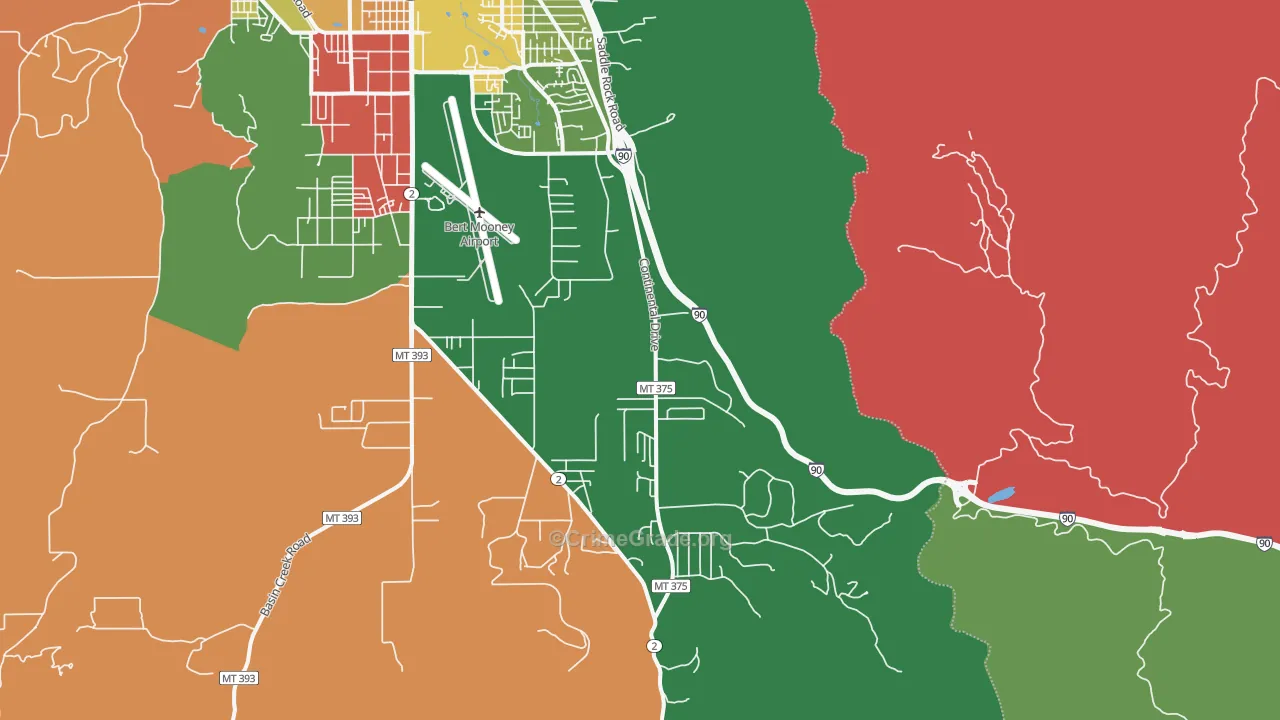 Floral Park, MT Map of Drug-Related Crime Rates