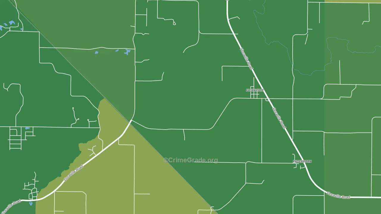 Floraville, IL Map of Drug-Related Crime Rates