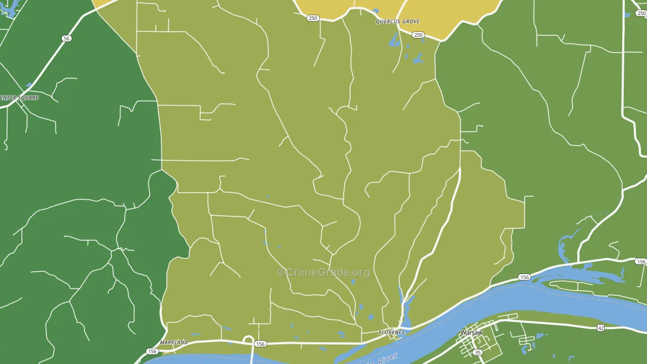 Florence, IN Map of Drug-Related Crime Rates