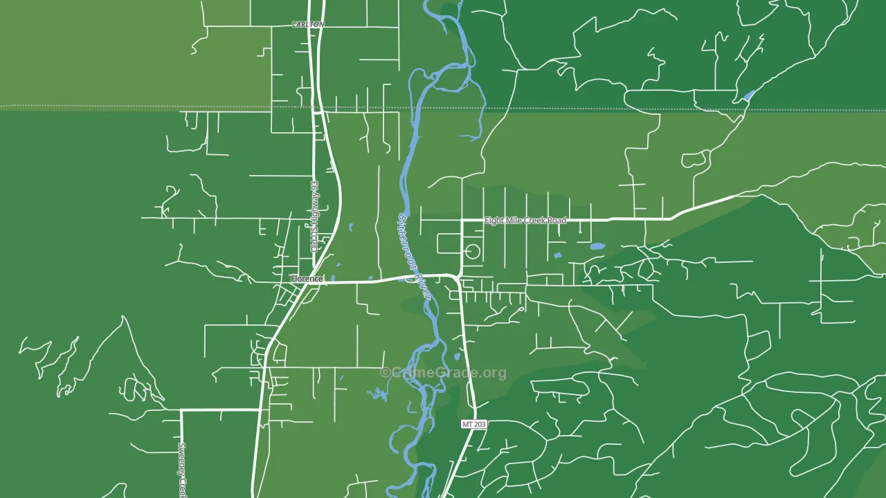 Florence, MT Map of Drug-Related Crime Rates