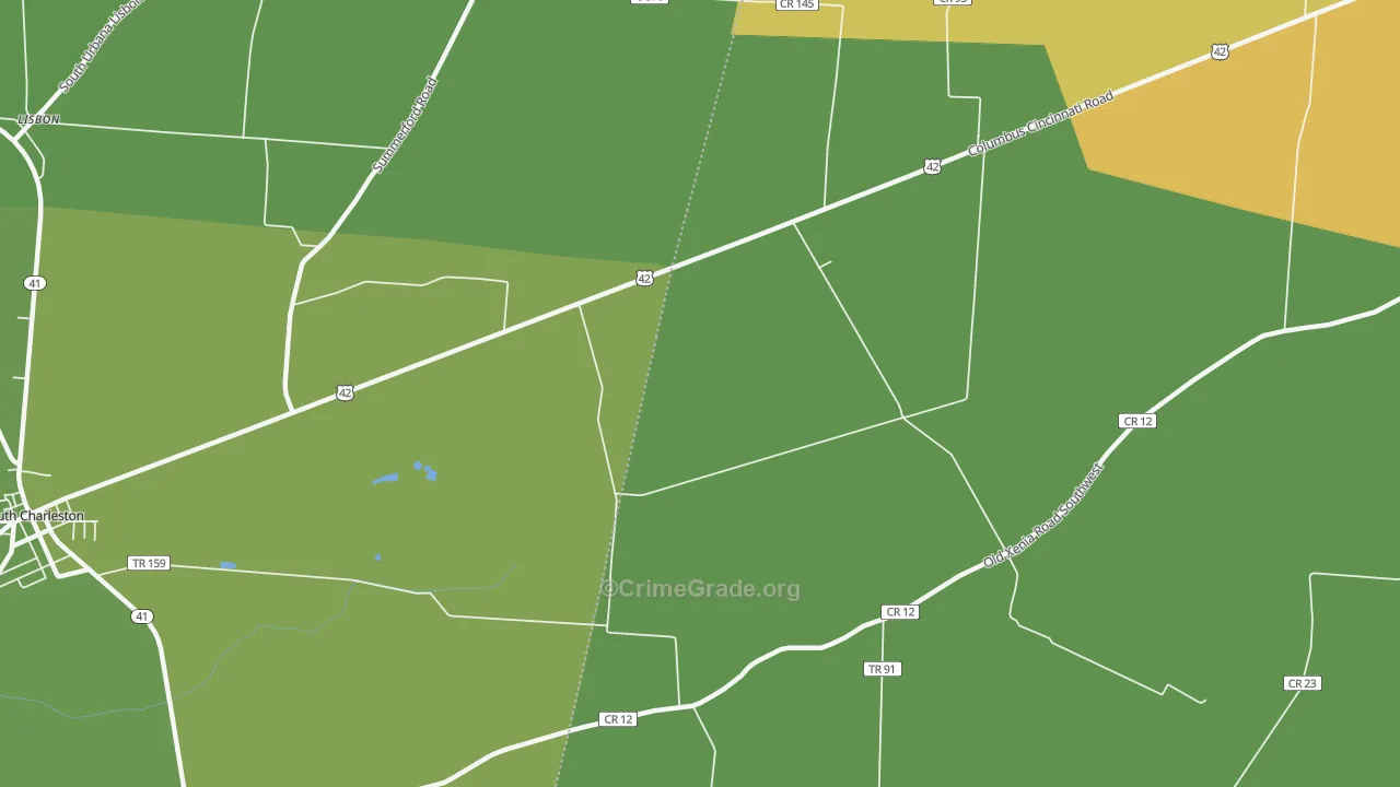 Florence, OH Map of Drug-Related Crime Rates