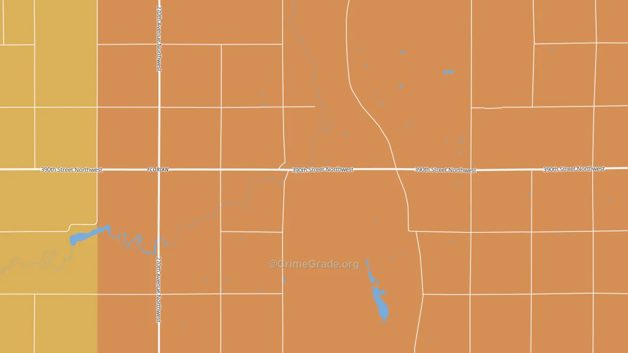 Florian, MN Map of Drug-Related Crime Rates