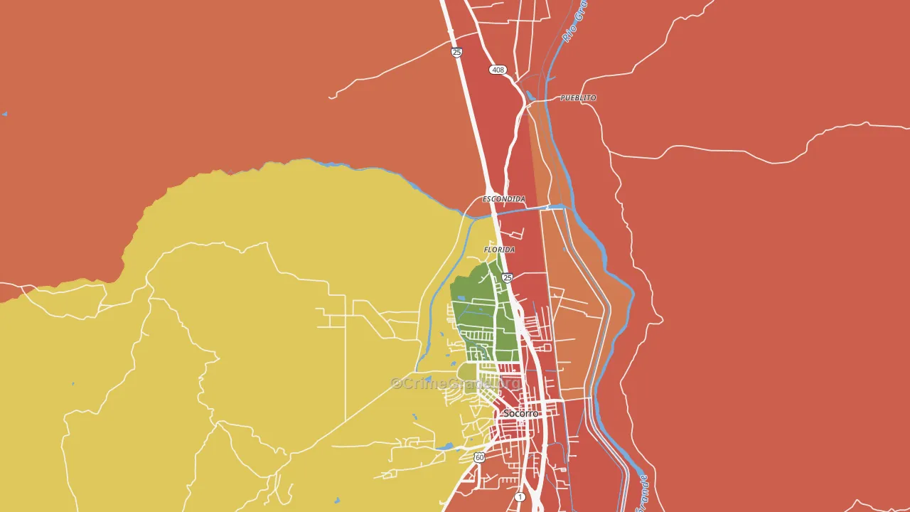 Florida, NM Map of Drug-Related Crime Rates