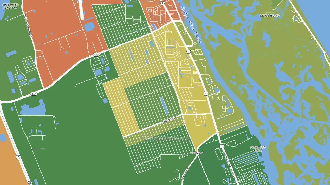 Florida Shores, Edgewater, FL Map of Drug-Related Crime Rates