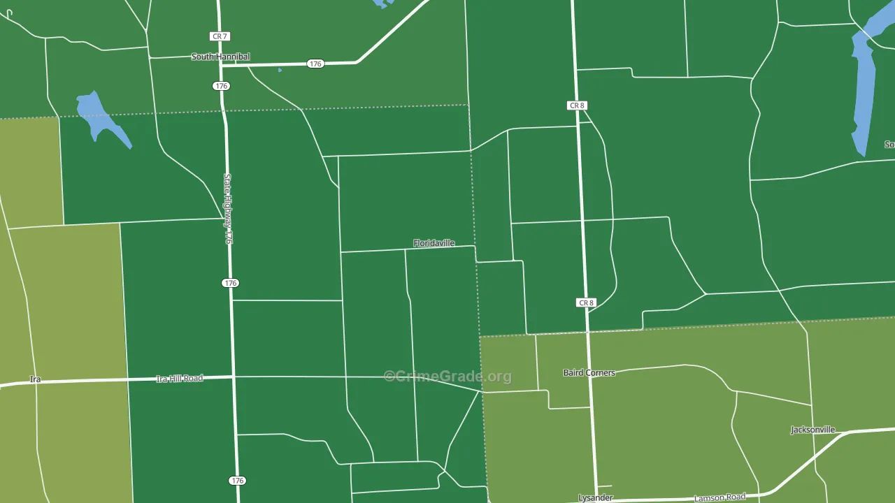 Floridaville, NY Map of Drug-Related Crime Rates