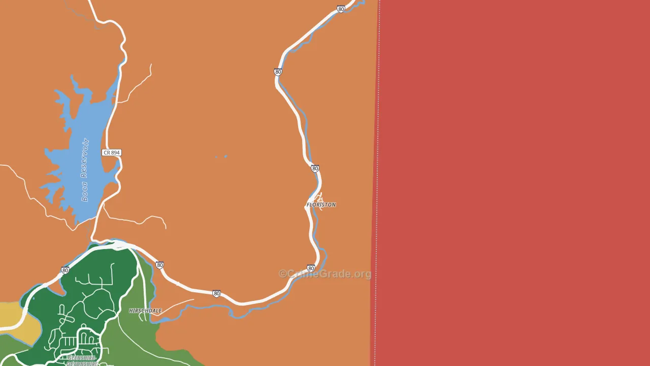 Floriston, CA Map of Drug-Related Crime Rates