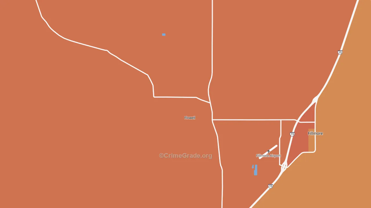 Flowell, UT Map of Drug-Related Crime Rates