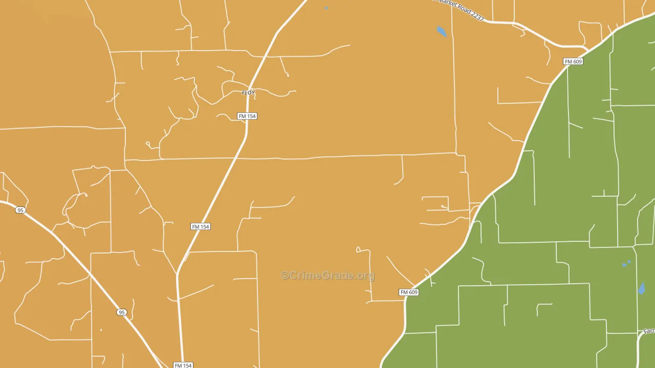 Floy, TX Map of Drug-Related Crime Rates