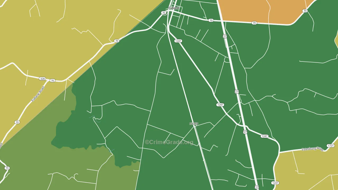 Floyd, KY Map of Drug-Related Crime Rates