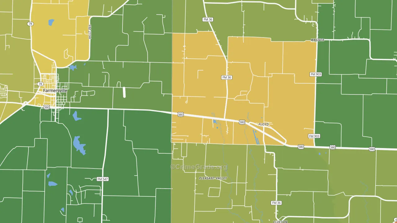 Floyd, TX Map of Drug-Related Crime Rates