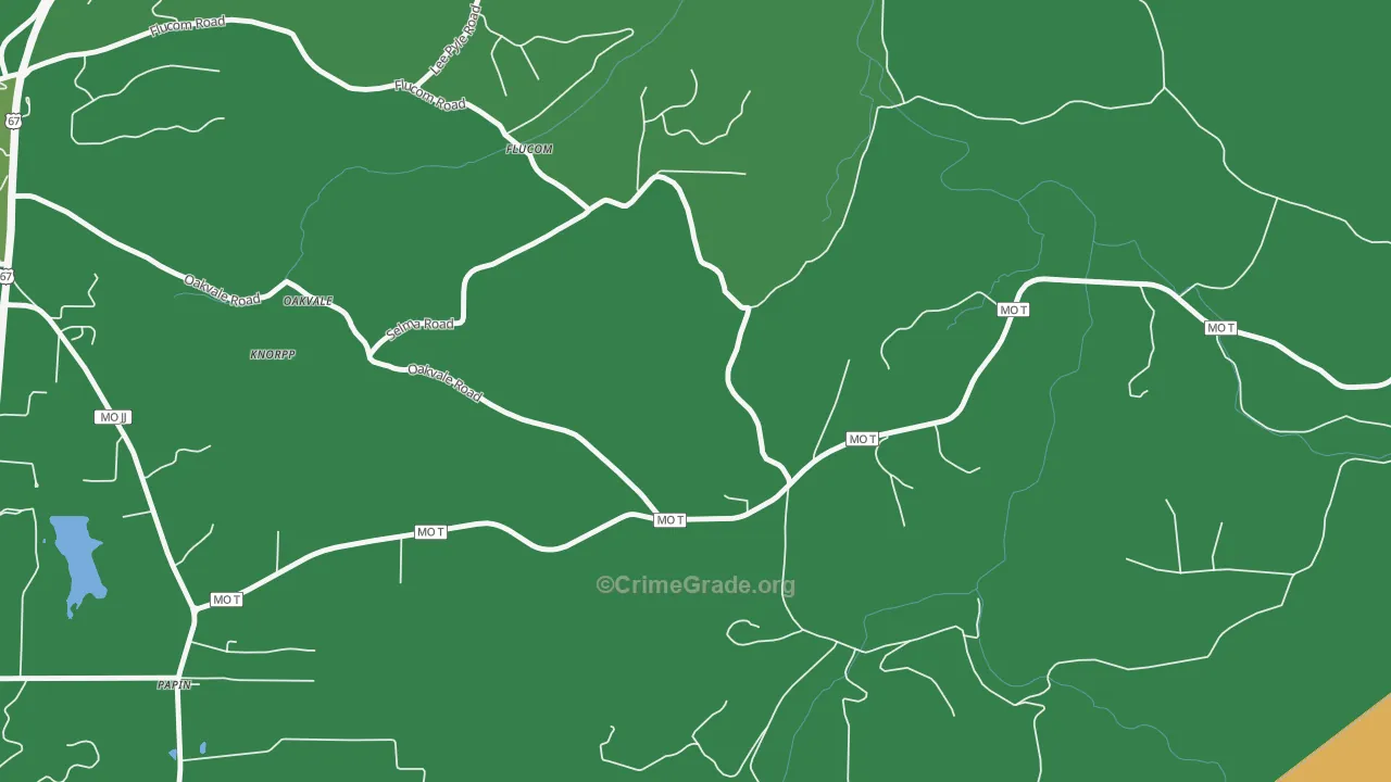 Flucom, MO Map of Drug-Related Crime Rates