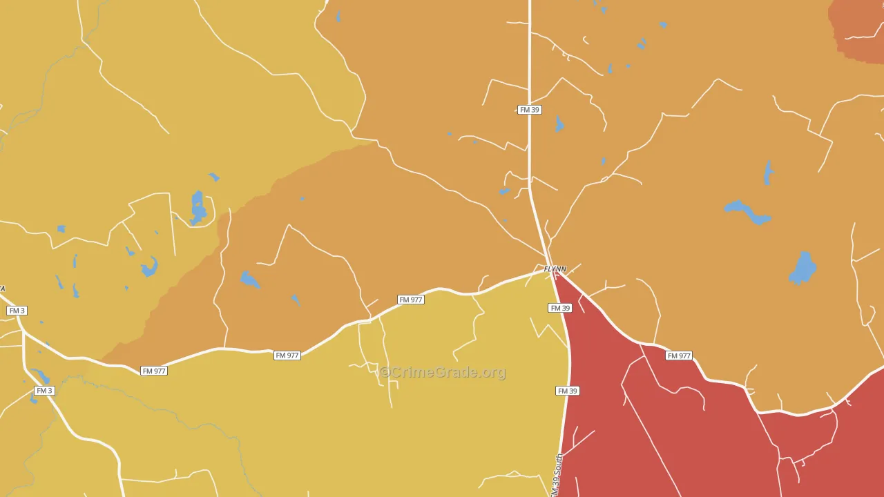 Flynn, TX Map of Drug-Related Crime Rates