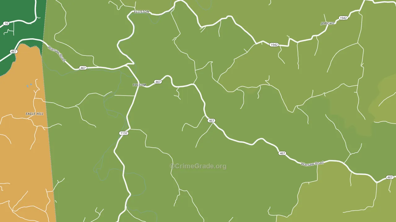 Folsom, KY Map of Drug-Related Crime Rates