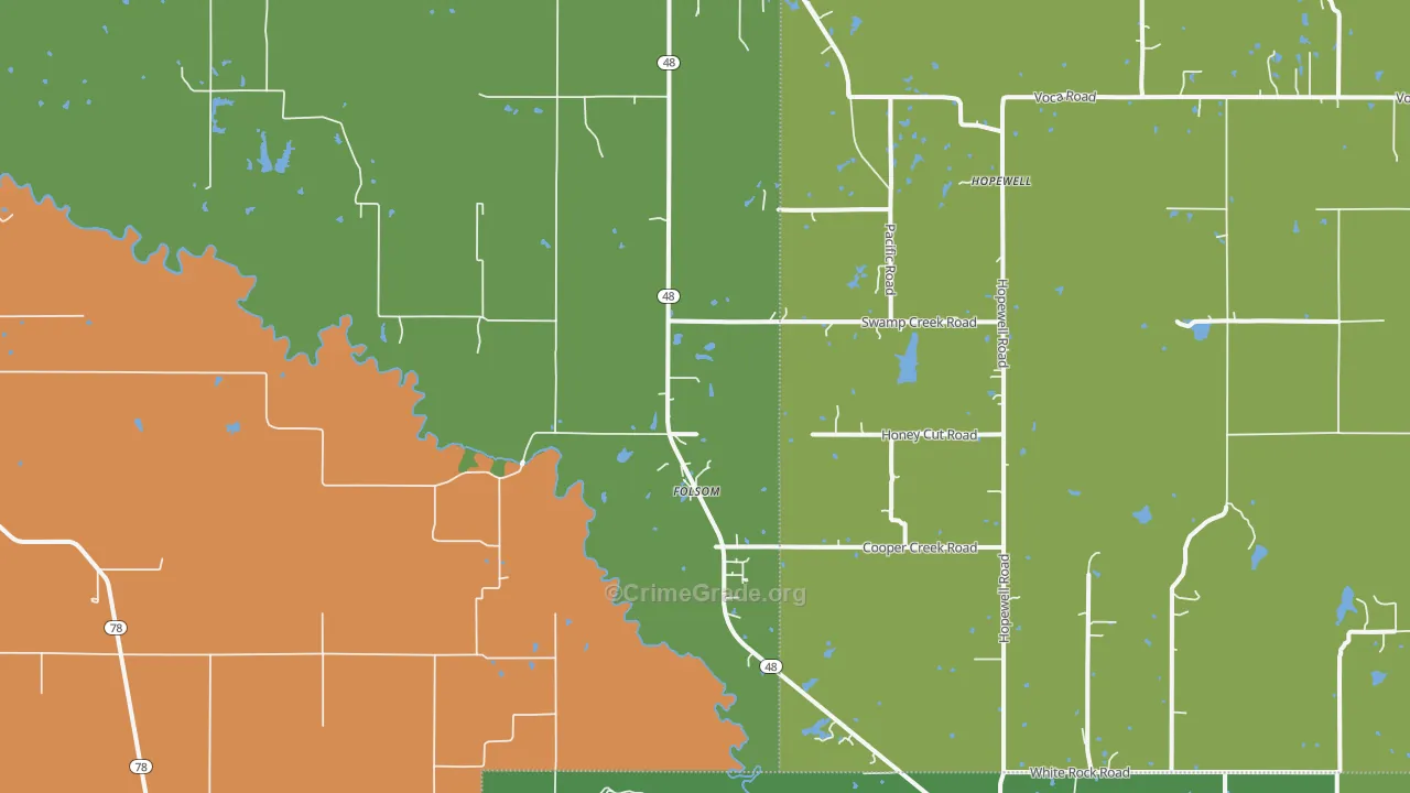 Folsom, OK Map of Drug-Related Crime Rates